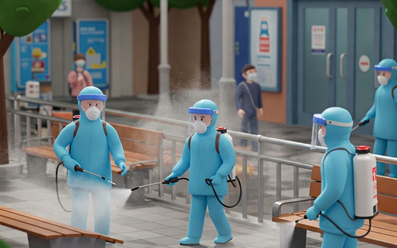 Penyemprotan Lingkungan Cegah Covid-19 ke-3